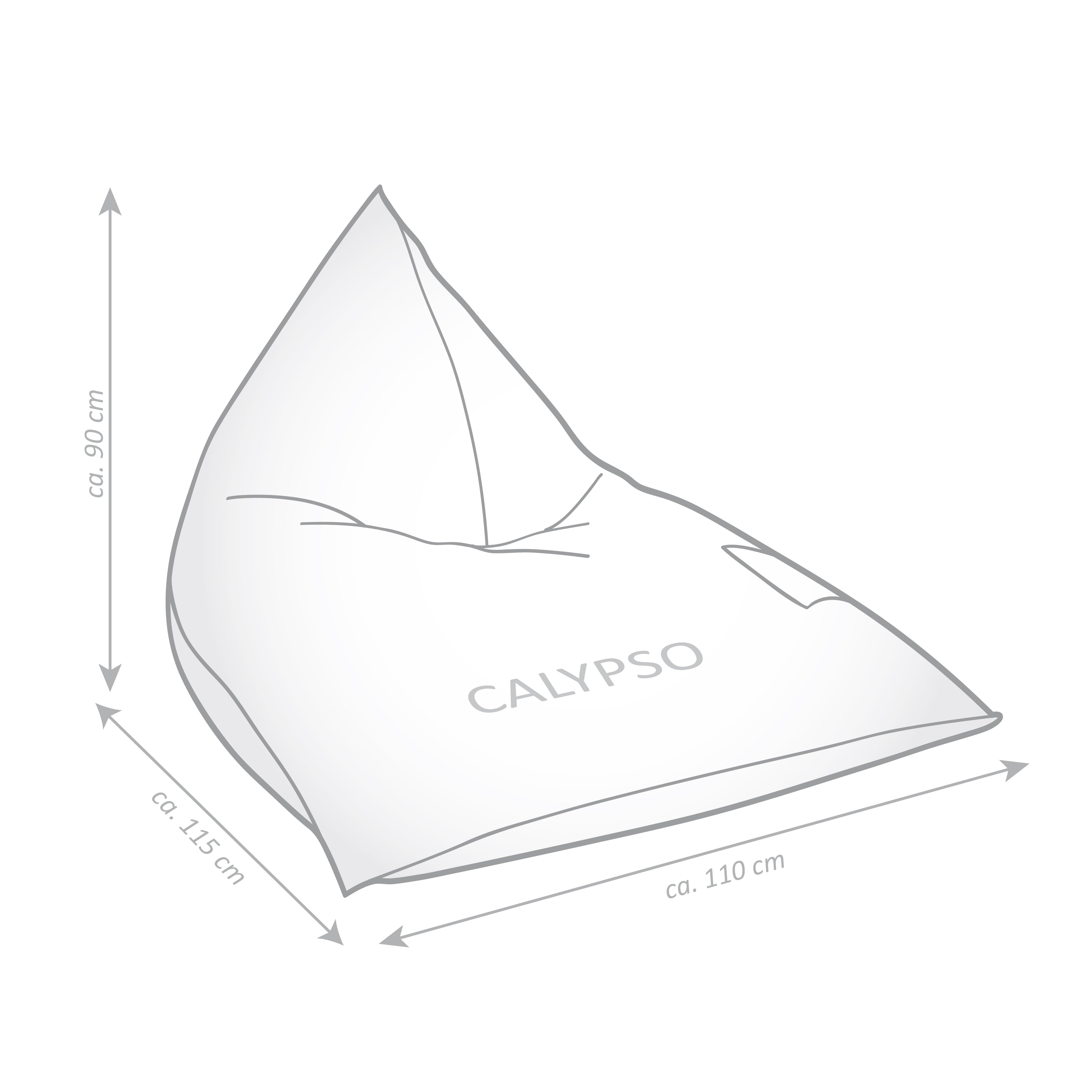 CALYPSO Canvas Sitzsack - Bookiepad, Loungekissen, Sitzsack Sessel